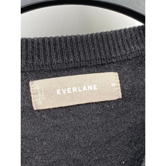 EVERLANE Women’s Black Classic Crewneck Cashmere Pullover Sweater SZ M - Picture 9 of 11